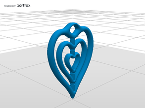 triple heart pendant fashion & accessories fun girl jewelery move rotate spin 3d print model - Mito3D