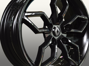 ruota renault automotive automobile jante roue ruote 3d print model - Mito3D