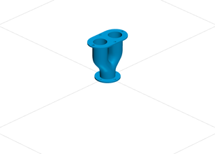 y-valve pipe engineering connect design engineer flange flow infrastructure piping plumbing valve 3d print model - Mito3D