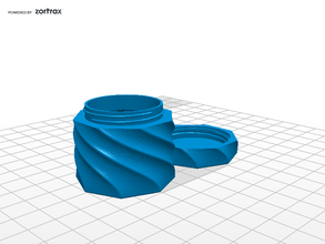 zortrax twisted container art & design 3d print model - Mito3D